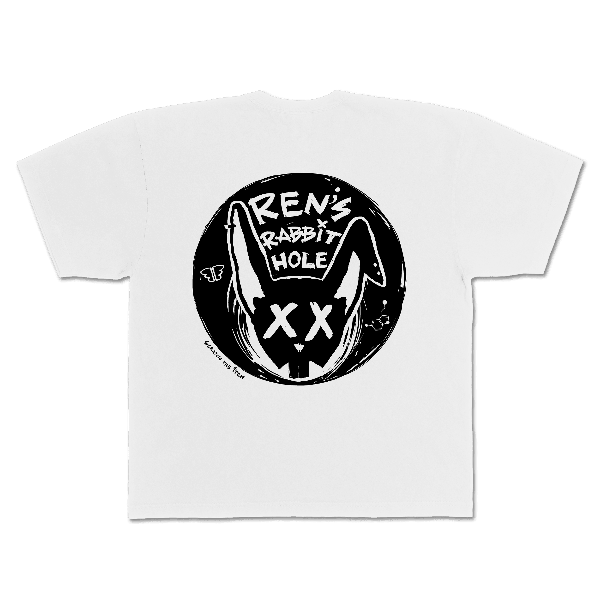 Rabbit Hole White Tee - T-Shirt - Ren Makes Music - Ren