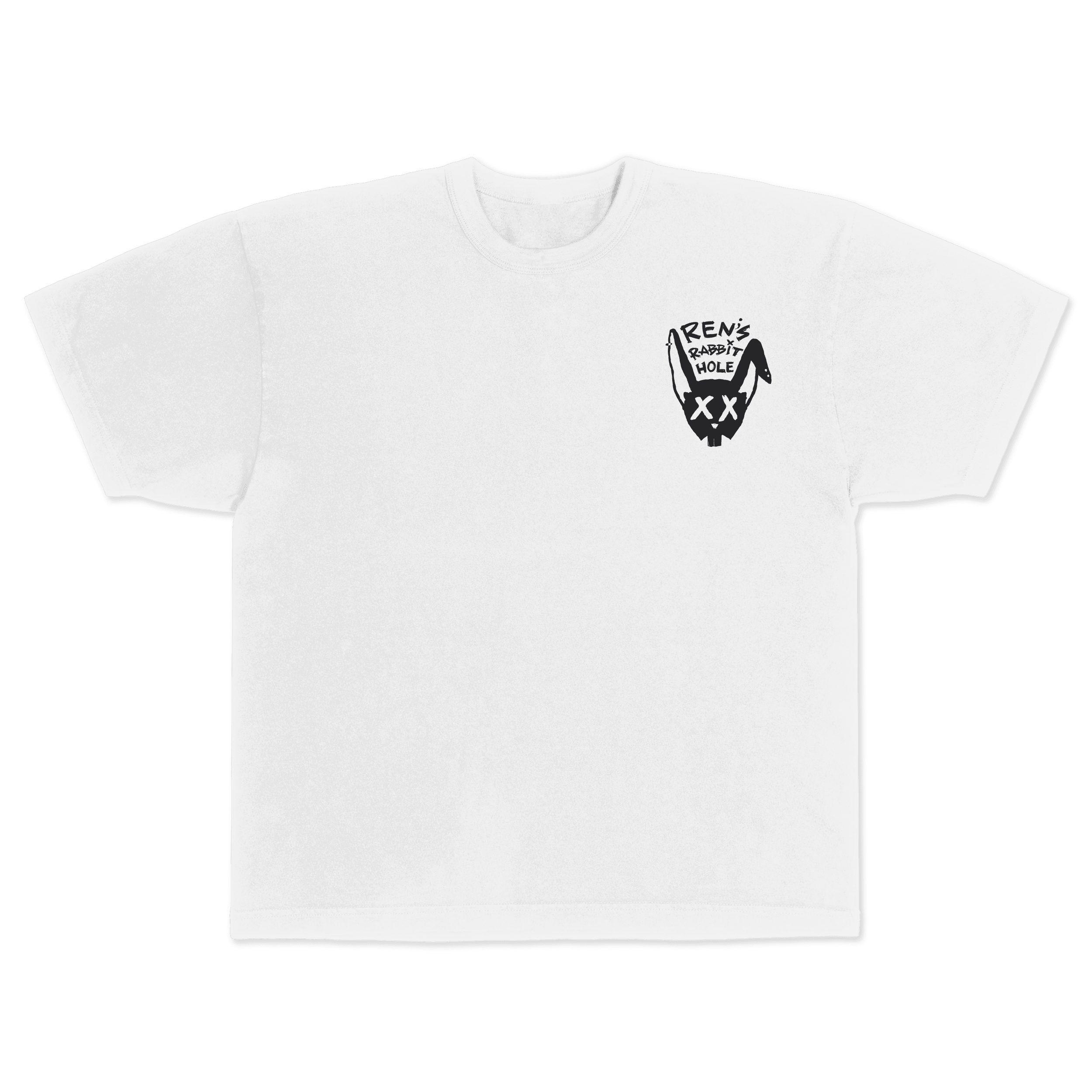 Rabbit Hole White Tee - T-Shirt - Ren Makes Music - Ren