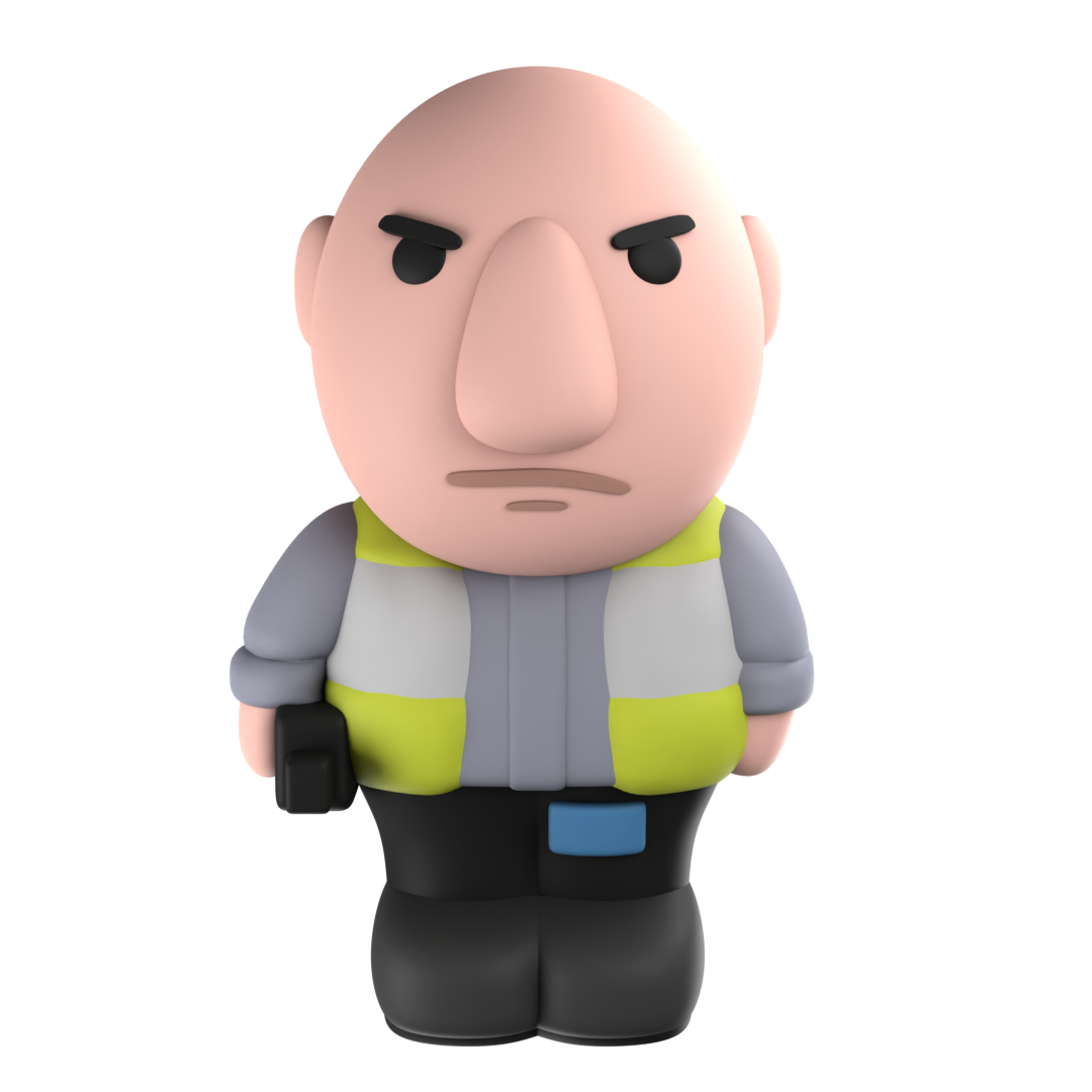 ANGRY CAR PARK ASSISTANT Figurine - Volume #1 Second Edition
