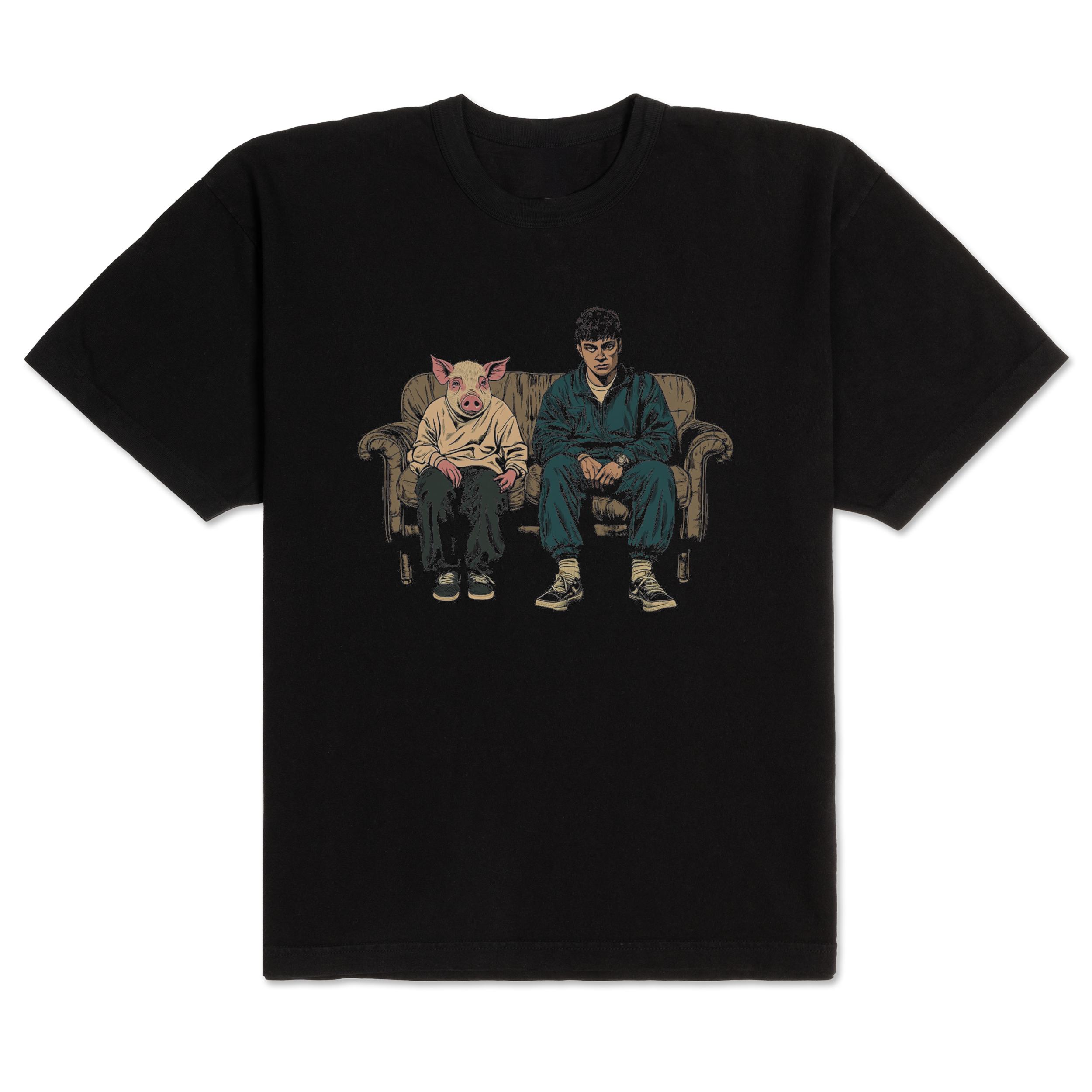 Couch and Pig Tee