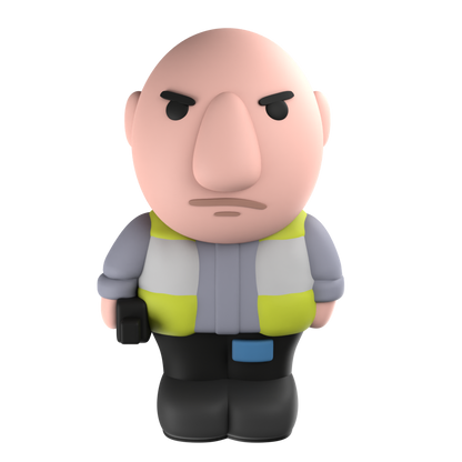 ANGRY CAR PARK ASSISTANT Figurine - Volume #1 Second Edition